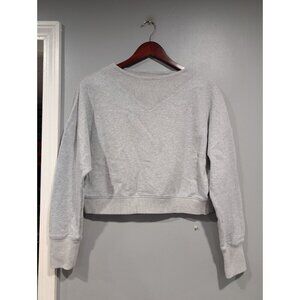 Postmark Anthropologie Gray Cropped Boxy Sweatshirt Casual Women's Size Small
